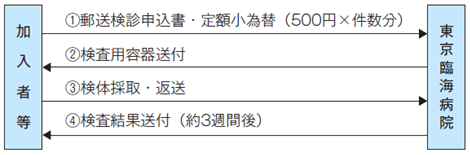  画像：郵送による検診の流れ