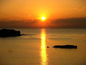 相洋閣から見える相模湾の夕日イメージ