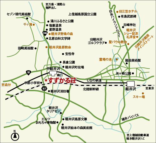 軽井沢地図のイメージ