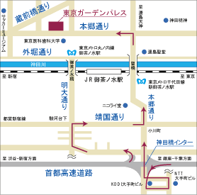 お車でお越しの場合の地図